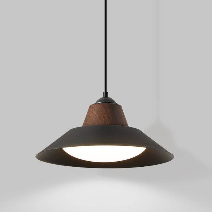 Suspension Luminaire Contemporain Nordique Rond en Fer à 1 Lumière pour Salon 