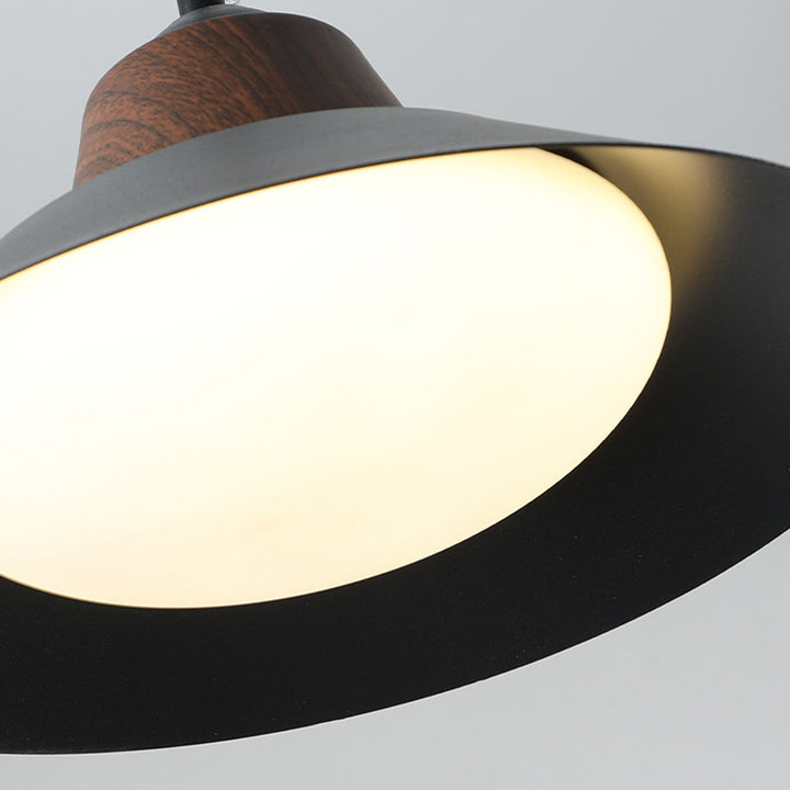 Suspension Luminaire Contemporain Nordique Rond en Fer à 1 Lumière pour Salon 