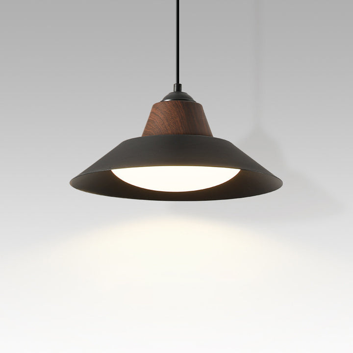 Suspension Luminaire Contemporain Nordique Rond en Fer à 1 Lumière pour Salon 