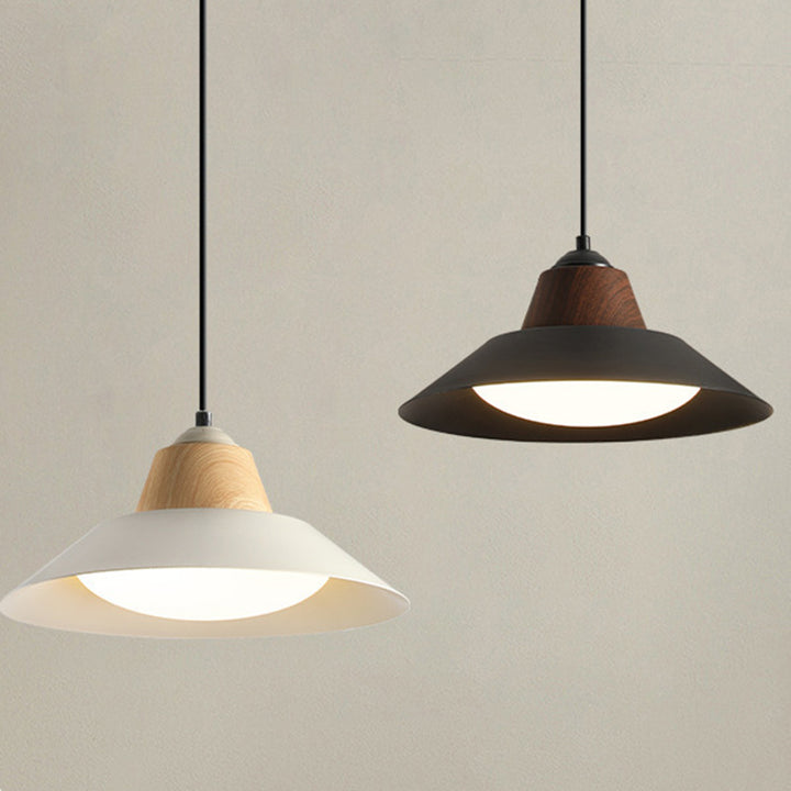 Suspension Luminaire Contemporain Nordique Rond en Fer à 1 Lumière pour Salon 