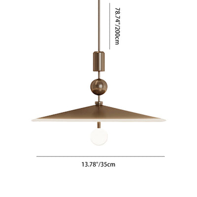Contemporary Nordic Round Iron Acrylic Glass 1-Light Pendant Light For Living Room