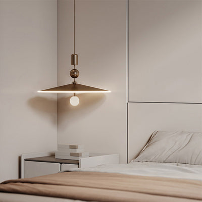 Contemporary Nordic Round Iron Acrylic Glass 1-Light Pendant Light For Living Room