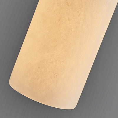 Contemporary Luxury Cylinder Copper Stone 1-Light Pendant Light For Living Room