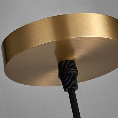 Contemporary Luxury Cylinder Copper Stone 1-Light Pendant Light For Living Room