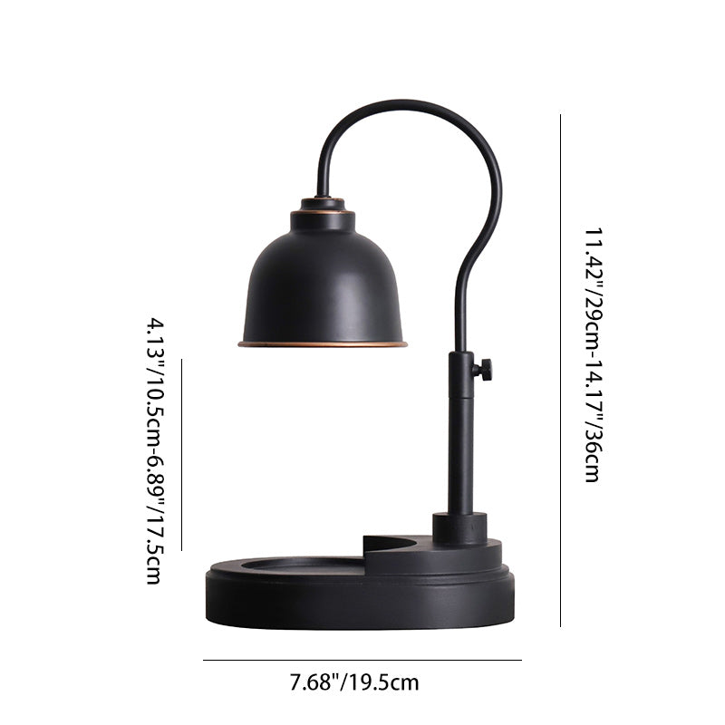Moderne minimalistische Kuppel Holz Eisen 1-Licht Schmelzwachs Tischlampe für Wohnzimmer 