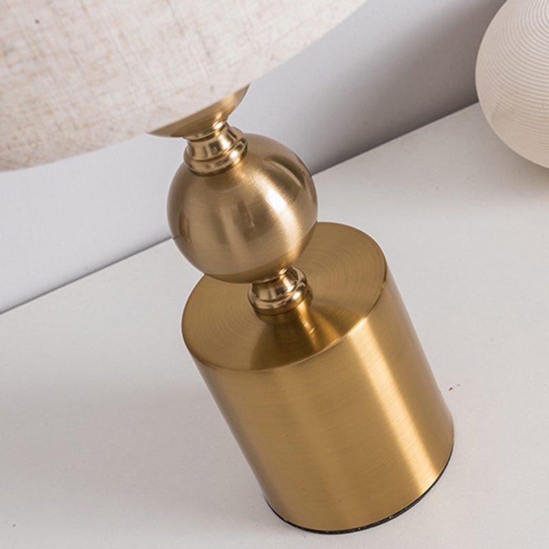 Contemporary Luxury Cylinder Iron Fabric 1-Light Table Lamp For Living Room