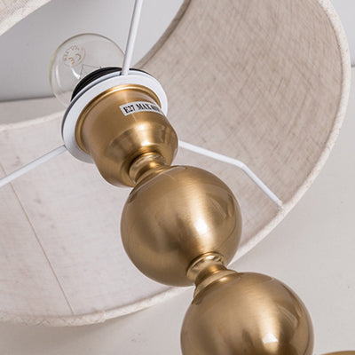 Contemporary Luxury Cylinder Iron Fabric 1-Light Table Lamp For Living Room