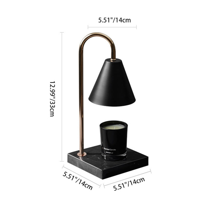 Lámpara de Mesa de Cera Derretida de 1 Luz de Hierro y Mármol Minimalista Moderna para Sala de Estar 