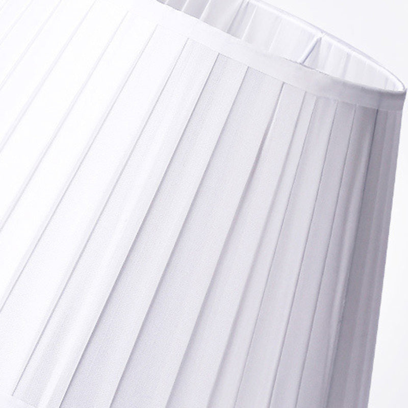 Traditionelle chinesische Trommel Keramik Stoff 1-Licht Tischlampe für das Wohnzimmer 