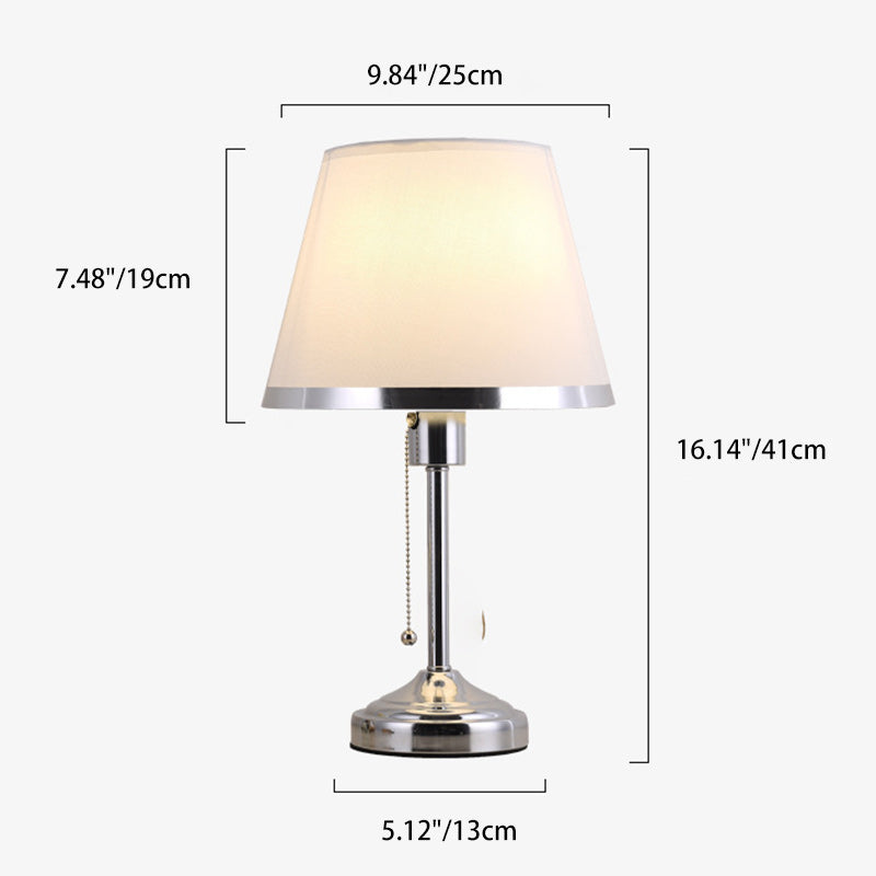 Lámpara de mesa de 1 luz de tela de hierro minimalista moderna para sala de estar 