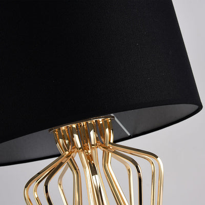 Contemporary Luxury Cylinder Iron Fabric 1-Light Table Lamp For Living Room