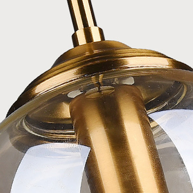 Zeitgenössische skandinavische Globe Eisen Glas 1-Licht Pendelleuchte für Wohnzimmer 