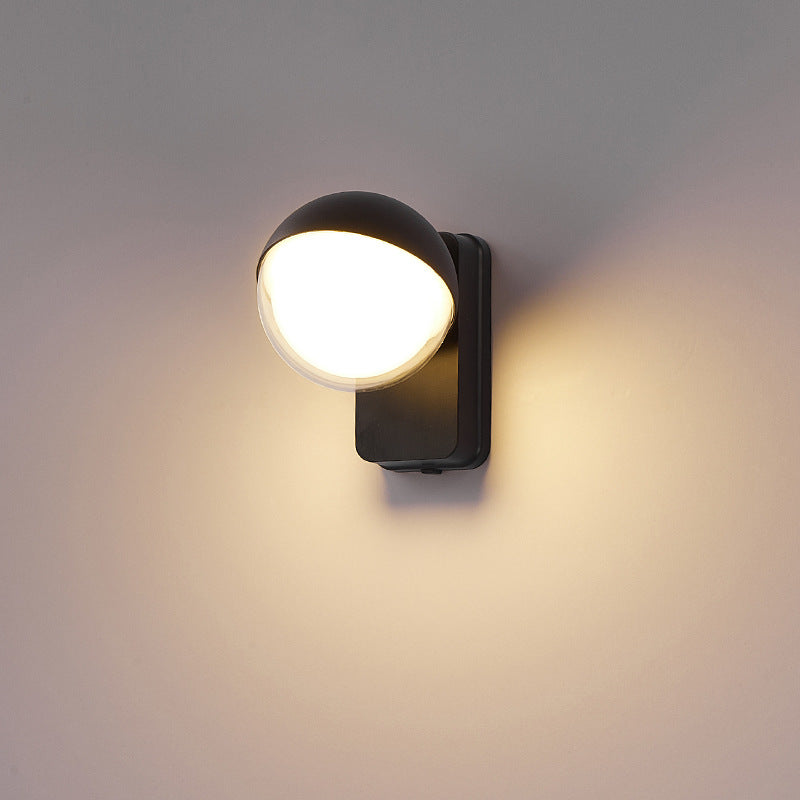 Moderne minimalistische Globus Aluminium Kunststoff LED Wandleuchte für Wohnzimmer 