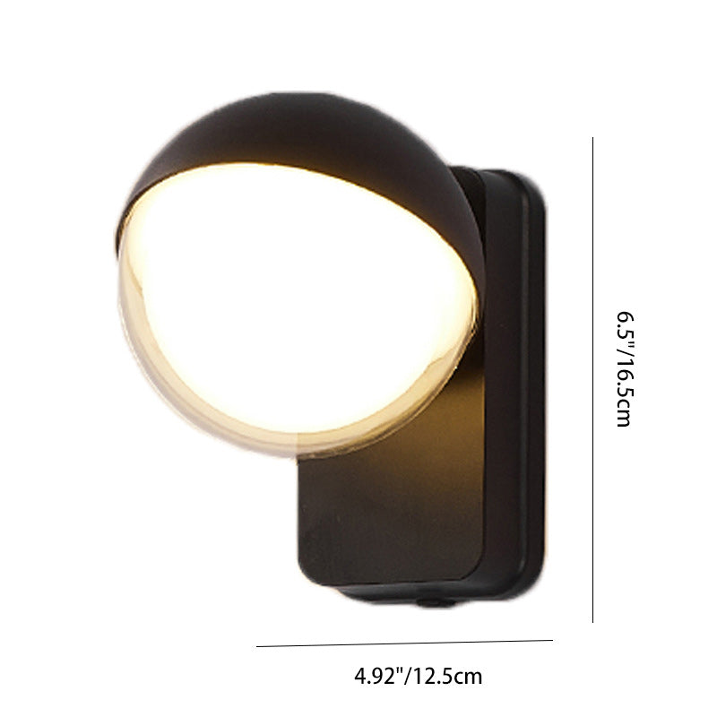 Moderne minimalistische Globus Aluminium Kunststoff LED Wandleuchte für Wohnzimmer 