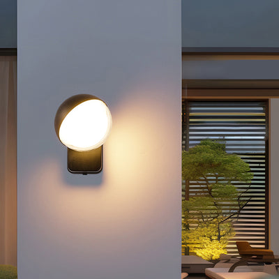 Moderne minimalistische Globus Aluminium Kunststoff LED Wandleuchte für Wohnzimmer 