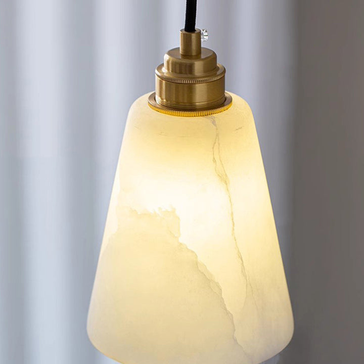 Zeitgenössische nordische Trommel Kupfer Stein 1-Licht Wandleuchte für Wohnzimmer 