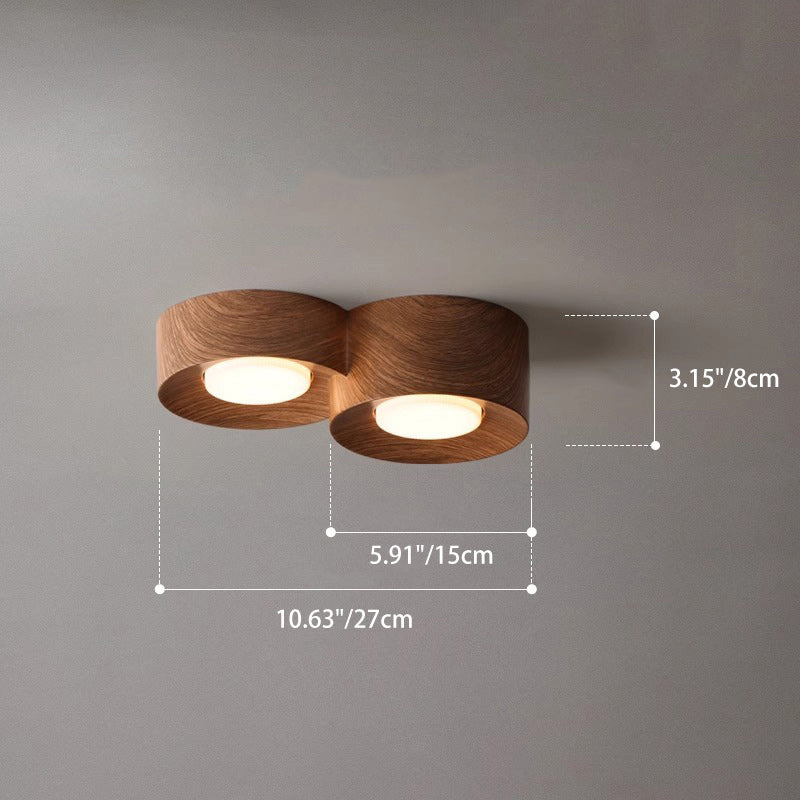 Plafonnier Contemporain Nordique en Résine Cylindrique 1/2/3 Lumières pour Salon 