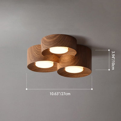 Plafonnier Contemporain Nordique en Résine Cylindrique 1/2/3 Lumières pour Salon 