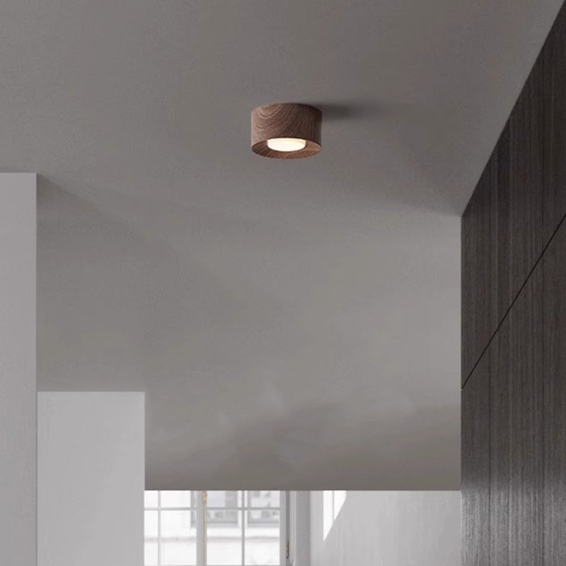 Plafonnier Contemporain Nordique en Résine Cylindrique 1/2/3 Lumières pour Salon 