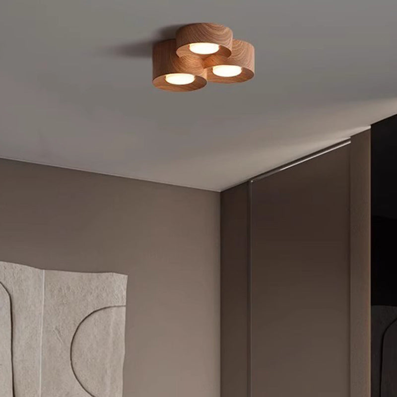 Plafonnier Contemporain Nordique en Résine Cylindrique 1/2/3 Lumières pour Salon 