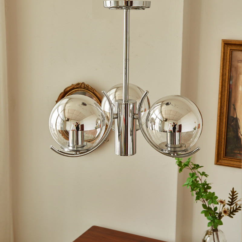 Moderner minimalistischer Globus Eisen Glas 3/4/5-Licht Kronleuchter für das Wohnzimmer 