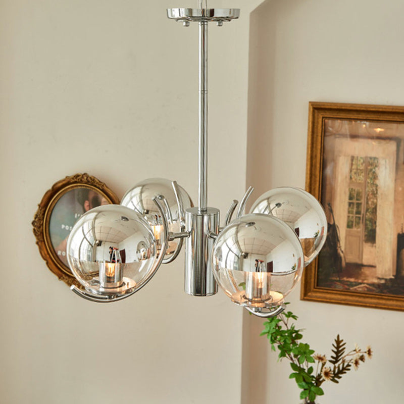 Moderner minimalistischer Globus Eisen Glas 3/4/5-Licht Kronleuchter für das Wohnzimmer 