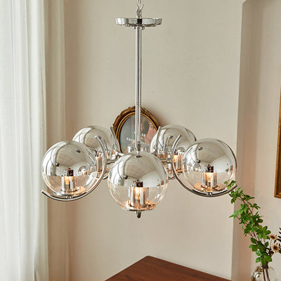 Moderner minimalistischer Globus Eisen Glas 3/4/5-Licht Kronleuchter für das Wohnzimmer 