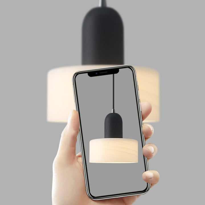 Suspension Luminaire Contemporain Scandinave Rond en Verre et Fer à 1 Lumière pour Salon 