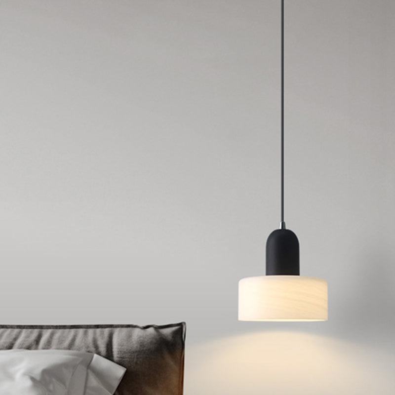 Suspension Luminaire Contemporain Scandinave Rond en Verre et Fer à 1 Lumière pour Salon 