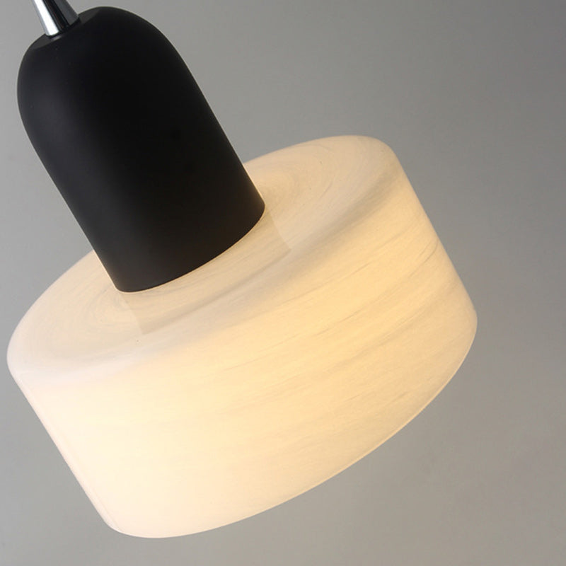 Suspension Luminaire Contemporain Scandinave Rond en Verre et Fer à 1 Lumière pour Salon 