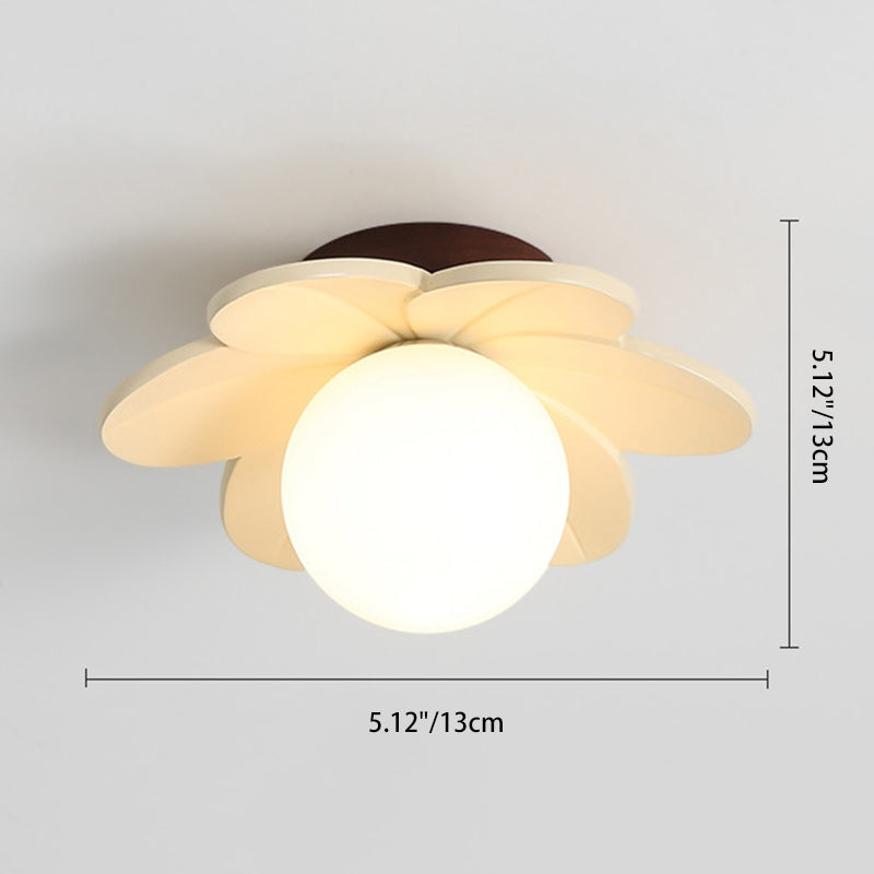 Plafonnier semi-encastré contemporain en résine de fer créatif avec une lumière pour le salon 