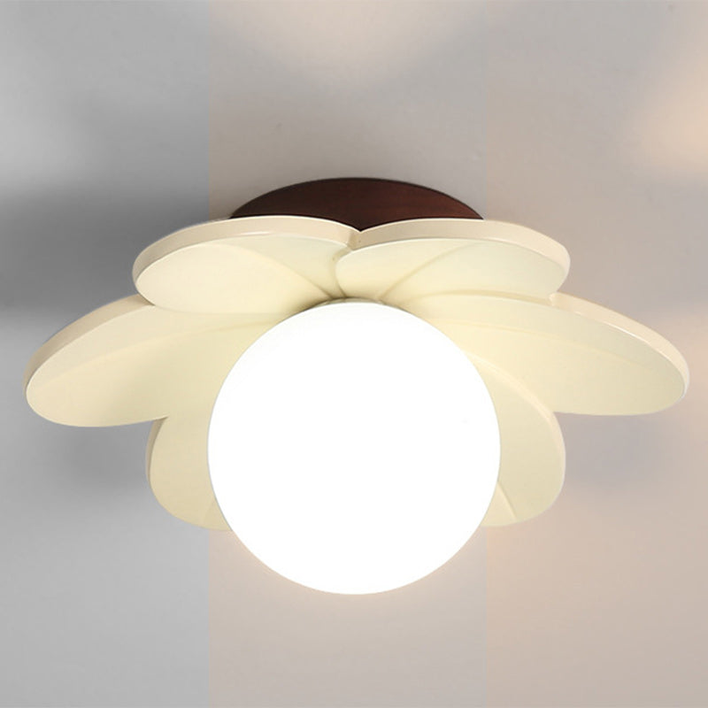 Plafonnier semi-encastré contemporain en résine de fer créatif avec une lumière pour le salon 