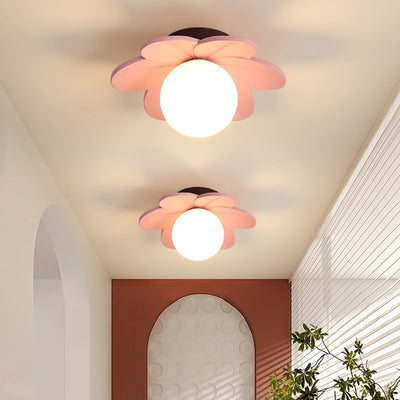 Plafonnier semi-encastré contemporain en résine de fer créatif avec une lumière pour le salon 
