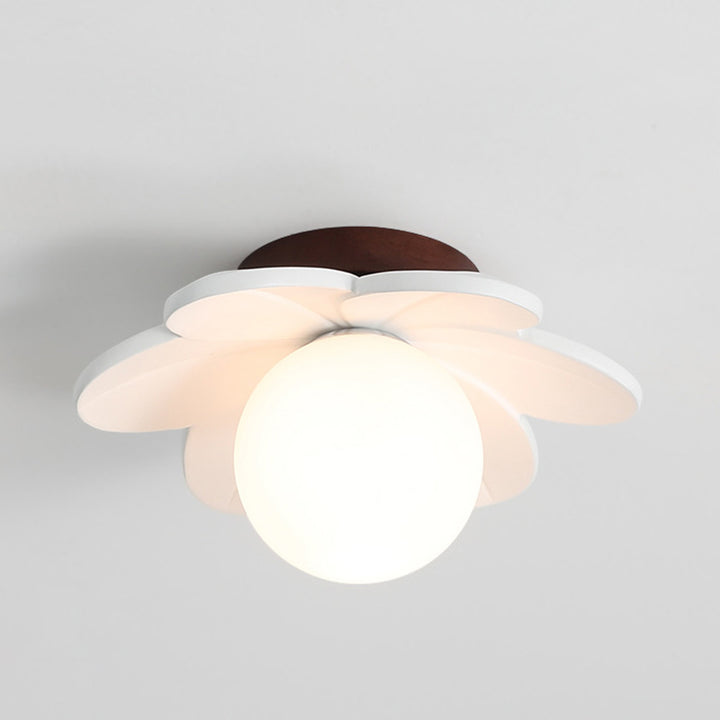 Plafonnier semi-encastré contemporain en résine de fer créatif avec une lumière pour le salon 
