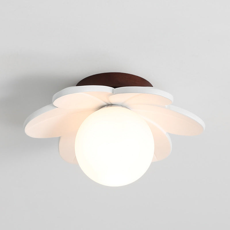 Plafonnier semi-encastré contemporain en résine de fer créatif avec une lumière pour le salon 