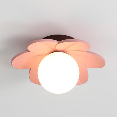 Plafonnier semi-encastré contemporain en résine de fer créatif avec une lumière pour le salon 
