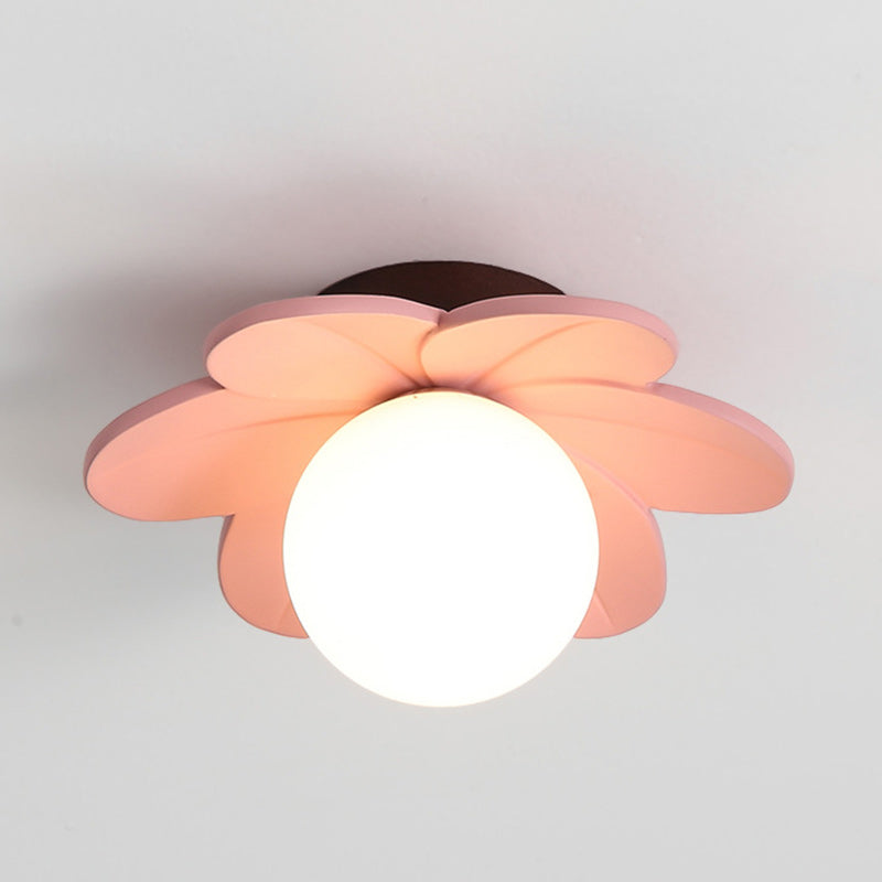 Plafonnier semi-encastré contemporain en résine de fer créatif avec une lumière pour le salon 