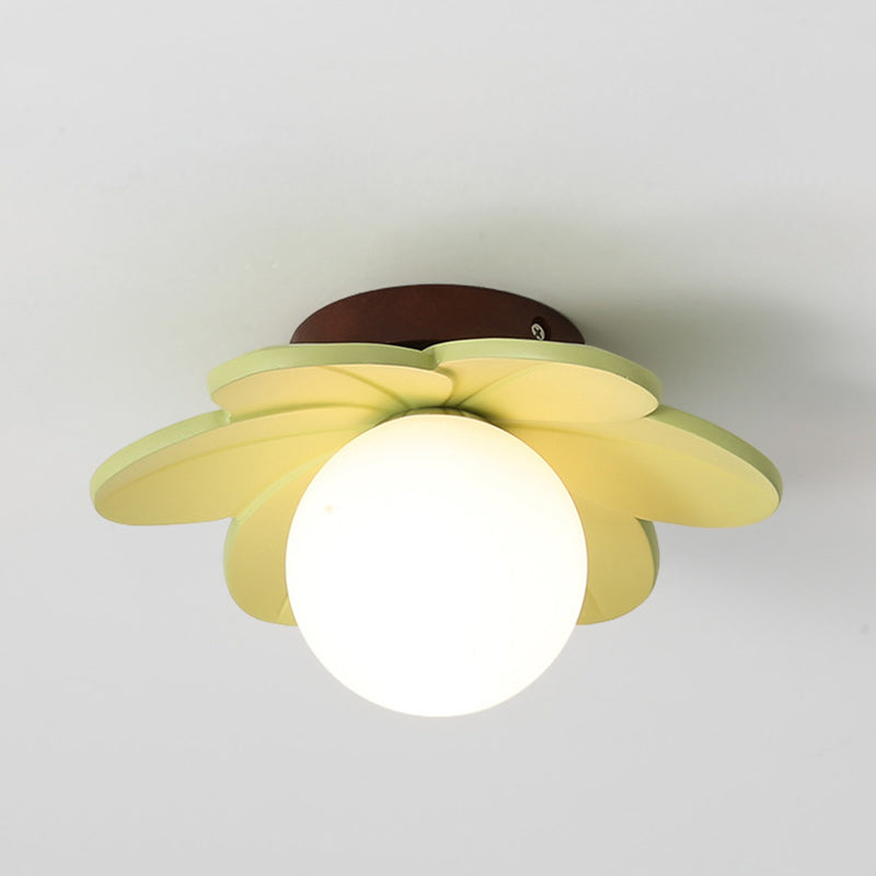 Plafonnier semi-encastré contemporain en résine de fer créatif avec une lumière pour le salon 