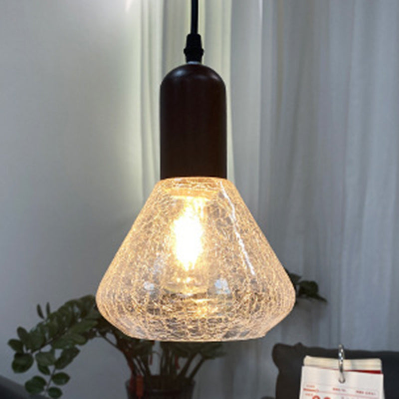 Modern Minimalist Cone Iron Glass 1-Light Pendant Light For Living Room