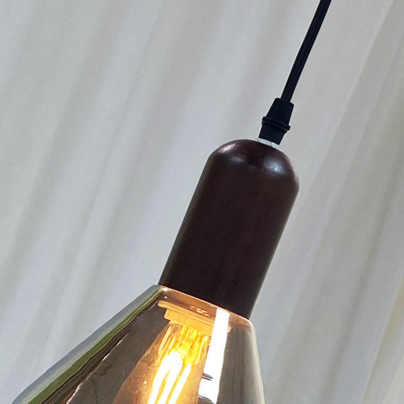 Suspension lumineuse moderne minimaliste en verre et fer à 1 lumière pour salon 
