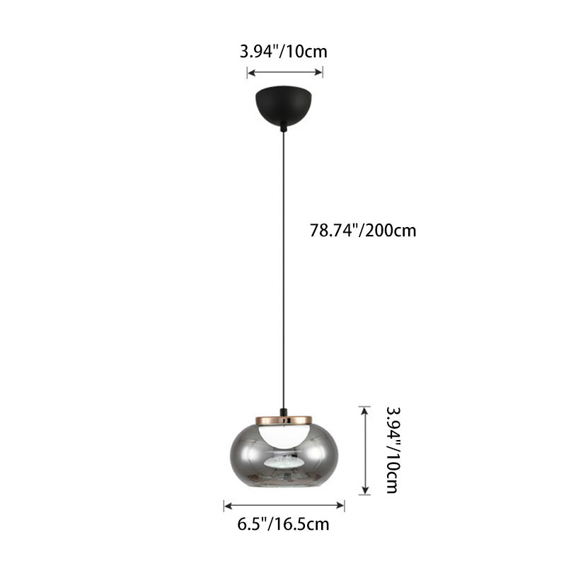 Modern Minimalist Oval Iron Glass Acrylic LED Pendant Light For Living Room