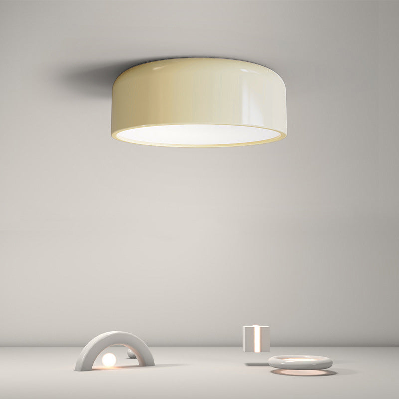 Plafonnier LED en acrylique rond créatif contemporain en fer pour salon 