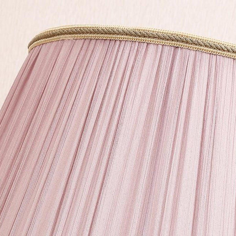 Lampe de table en céramique de tambour chinois traditionnel en fer avec 1 lumière pour le salon 