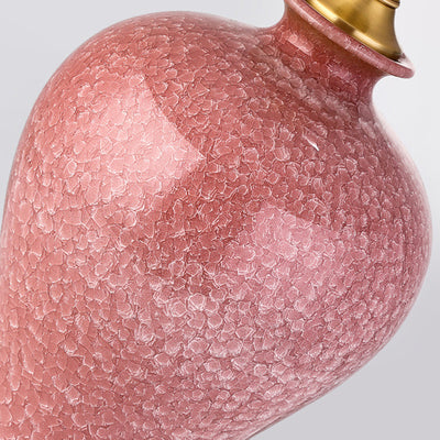 Lampe de table en céramique de tambour chinois traditionnel en fer avec 1 lumière pour le salon 