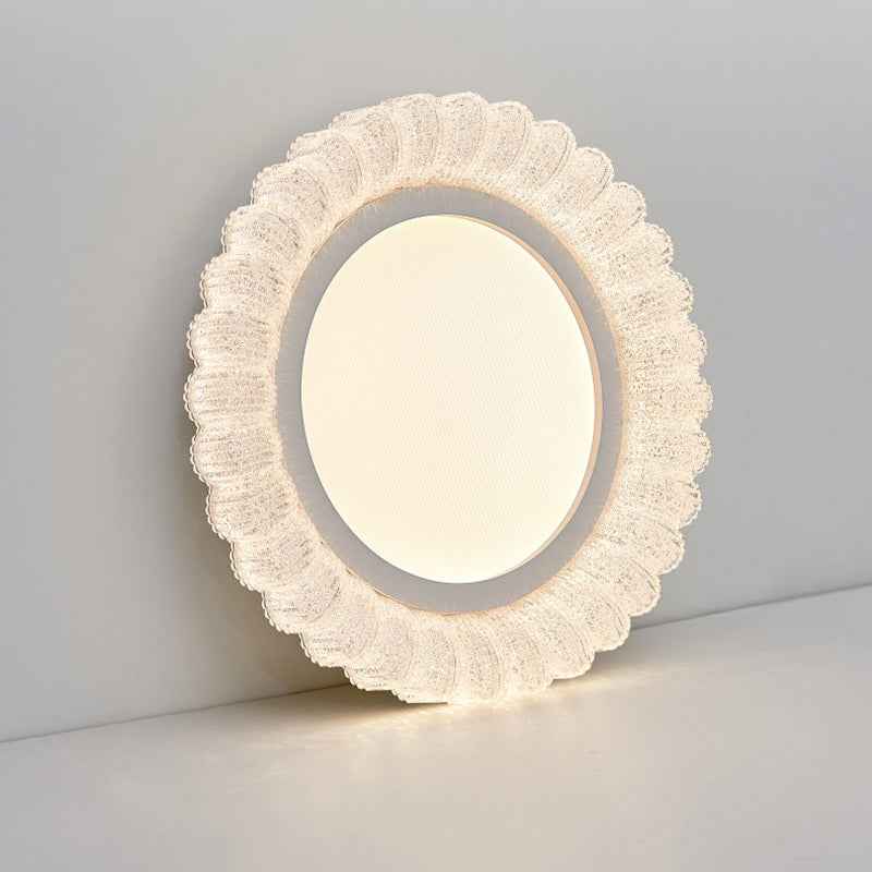Zeitgenössische Luxus runde Eisen Acryl LED Deckenleuchte für Wohnzimmer 
