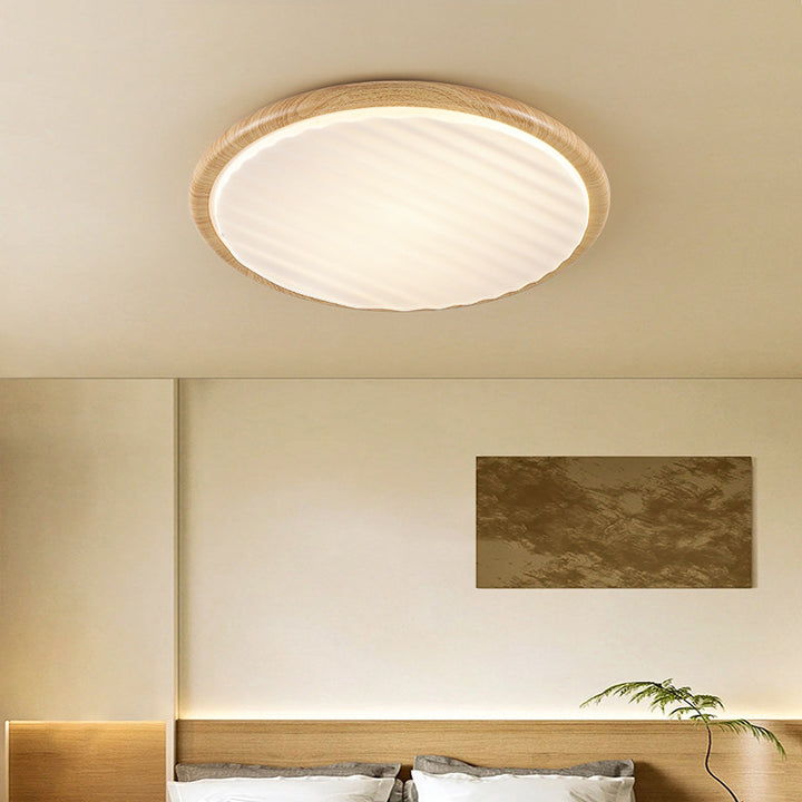 Zeitgenössische skandinavische runde Eisen-Acryl-LED-Deckenleuchte für das Wohnzimmer 