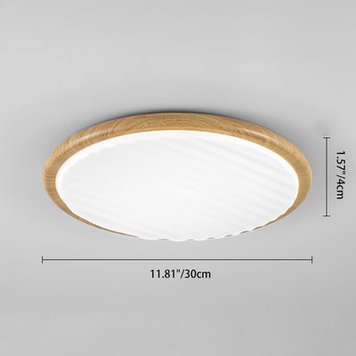Contemporary Scandinavian Round Iron Acrylic LED Flush Mount Ceiling Light For Living Room