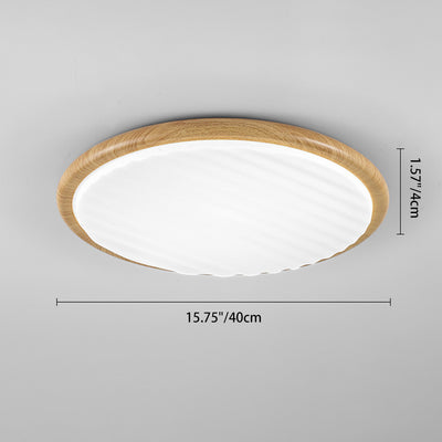 Contemporary Scandinavian Round Iron Acrylic LED Flush Mount Ceiling Light For Living Room