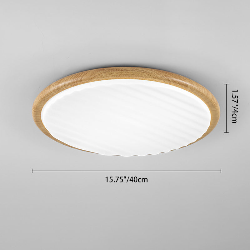 Contemporary Scandinavian Round Iron Acrylic LED Flush Mount Ceiling Light For Living Room