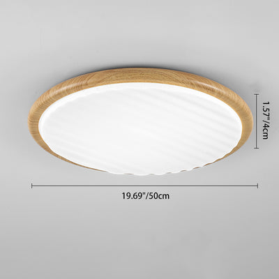 Contemporary Scandinavian Round Iron Acrylic LED Flush Mount Ceiling Light For Living Room